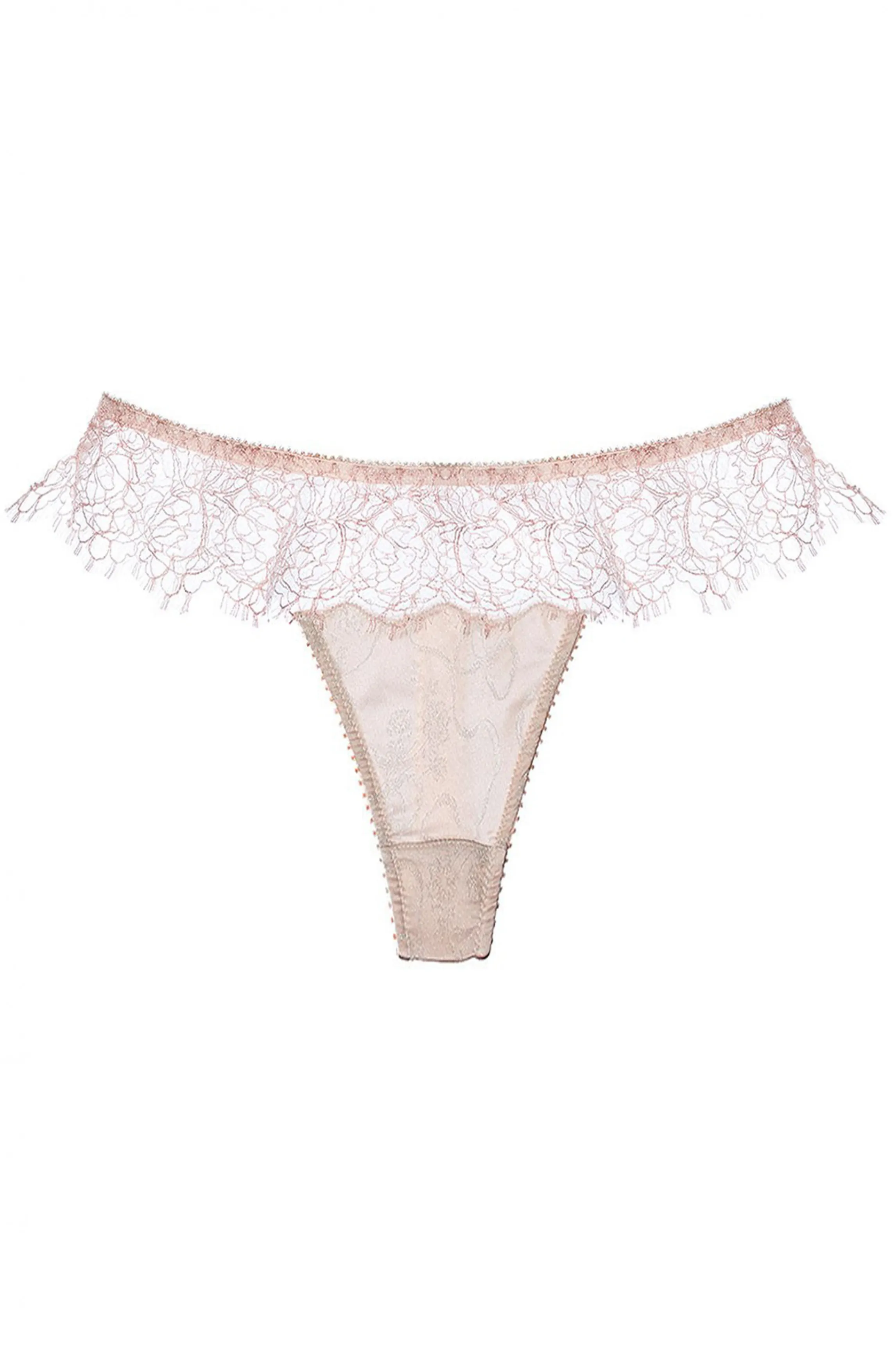 Outlet ANIA blush satin string Tangas And Jstrings