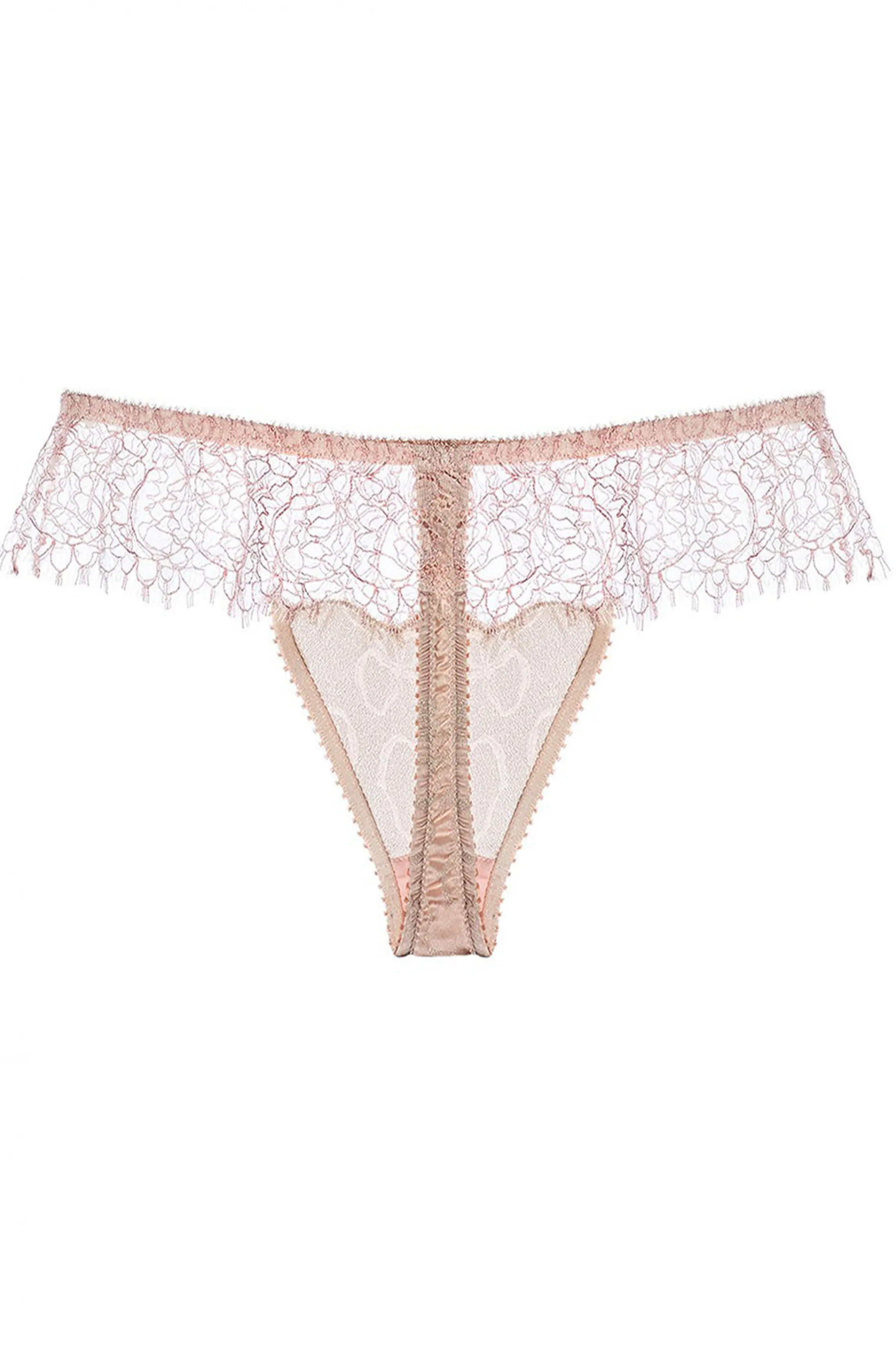 Outlet ANIA blush satin string Tangas And Jstrings