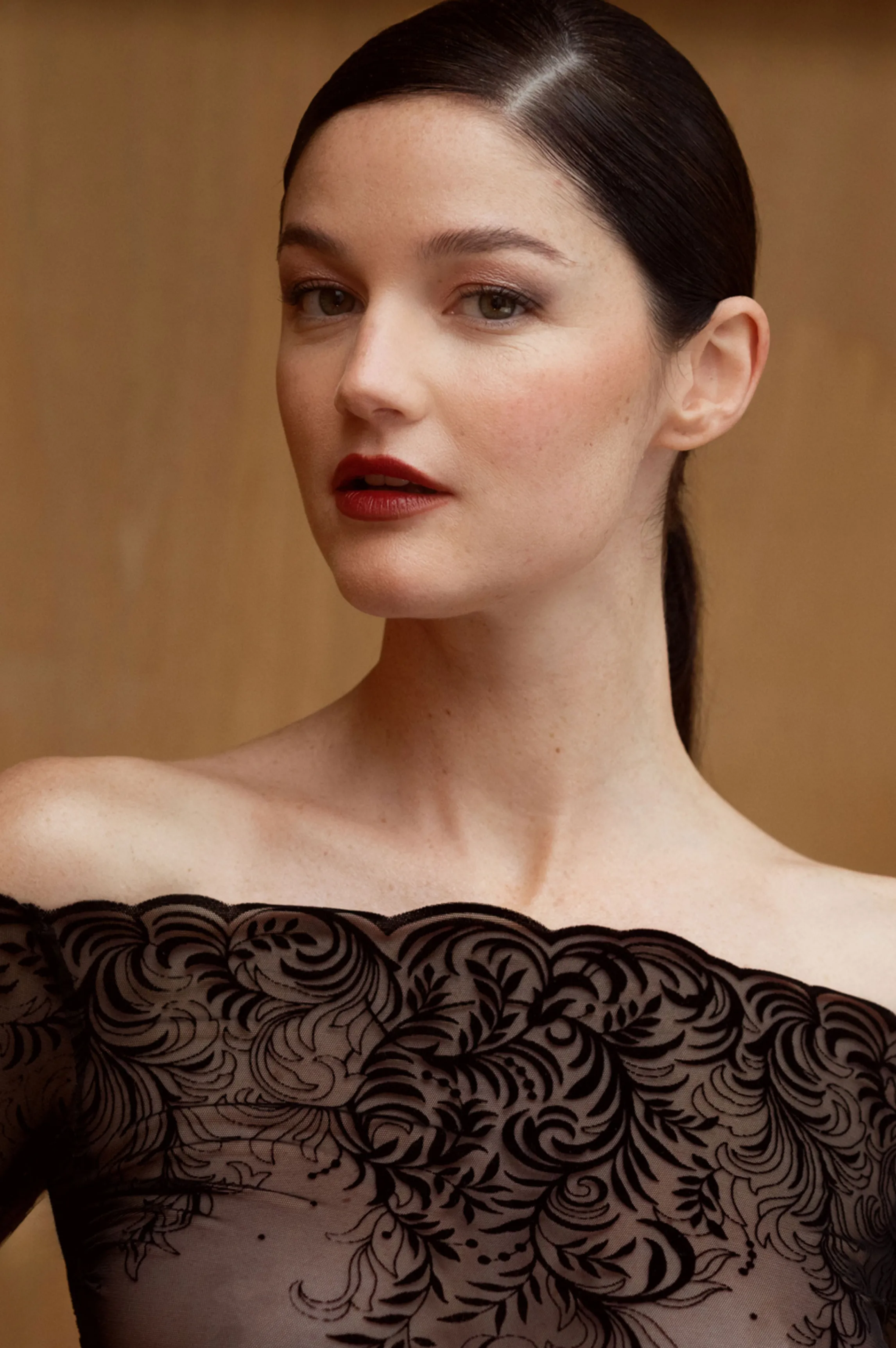 arabesque_black_flocked_mini_dress_3.webp Cheap ARABESQUE flocked mini dress Babydolls | Ready-to-wear