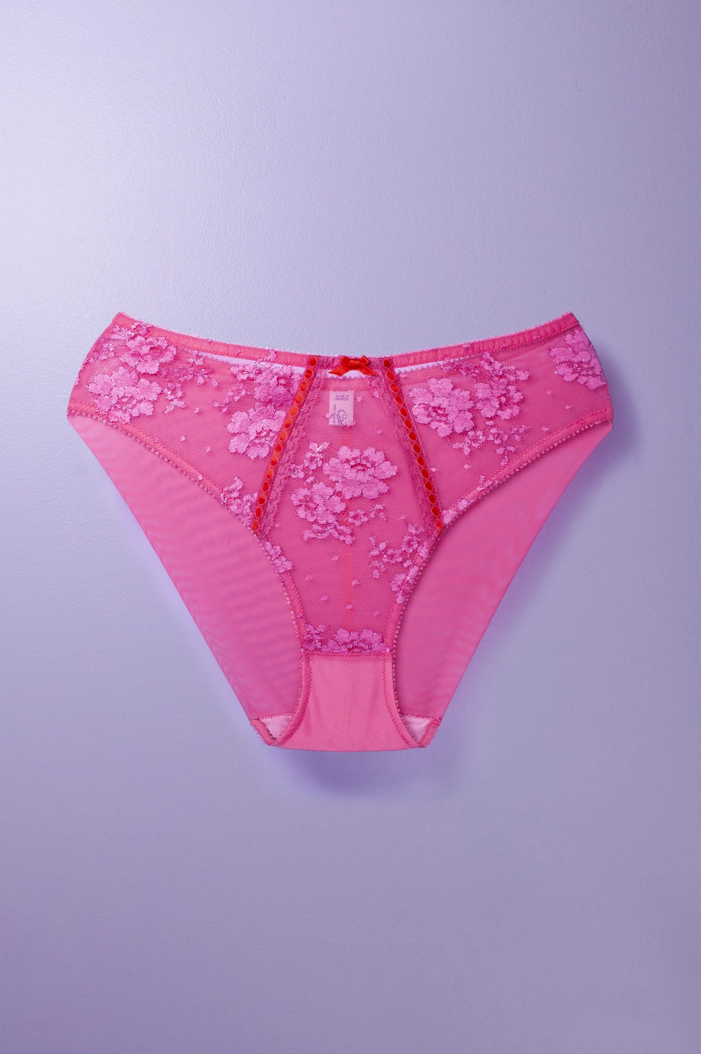 Best Sale 924 bright pink lace high panties Panties In Lace | High Waist Panties