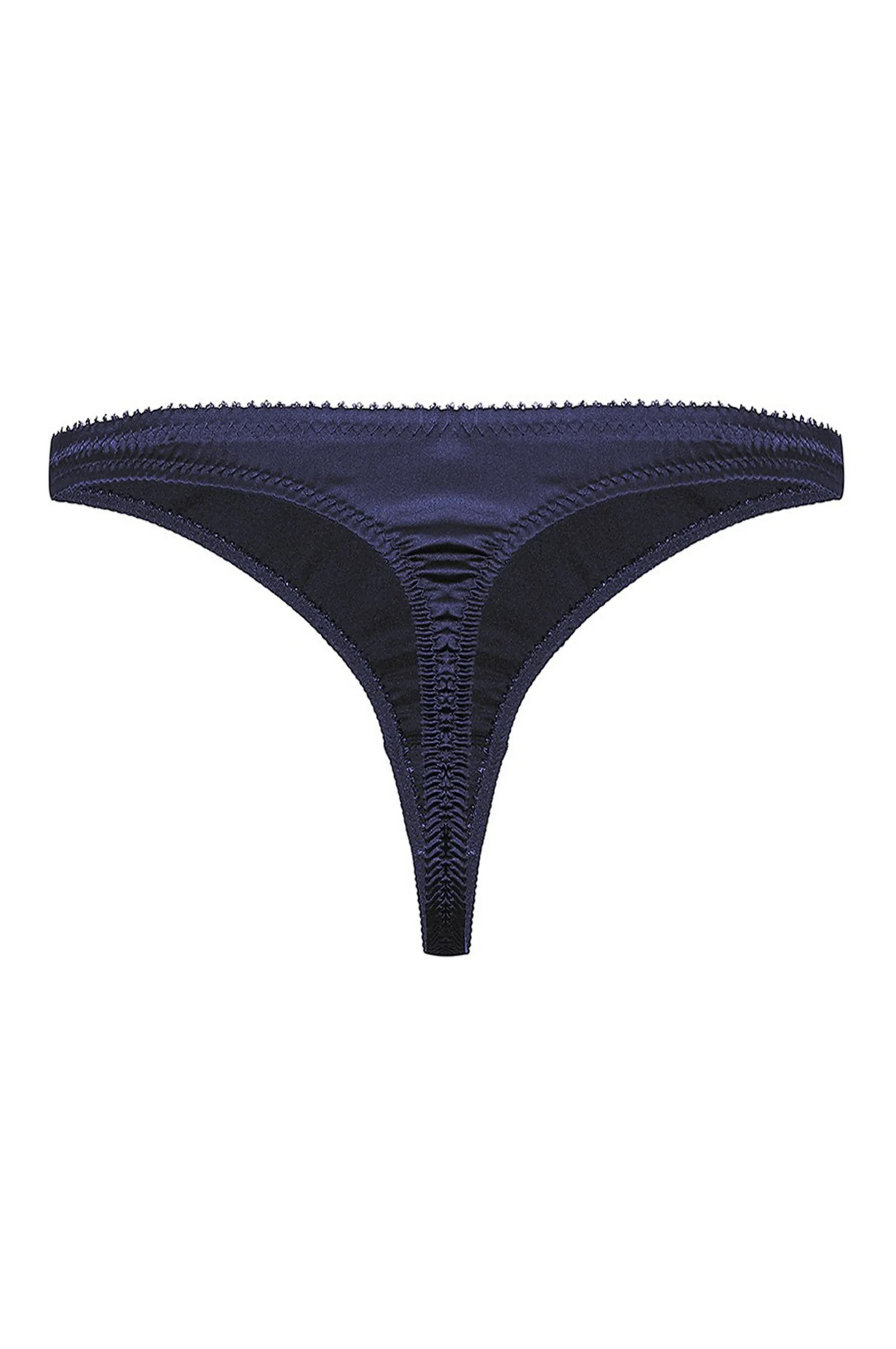 Fashion CATHY navy satin string Tangas And Jstrings