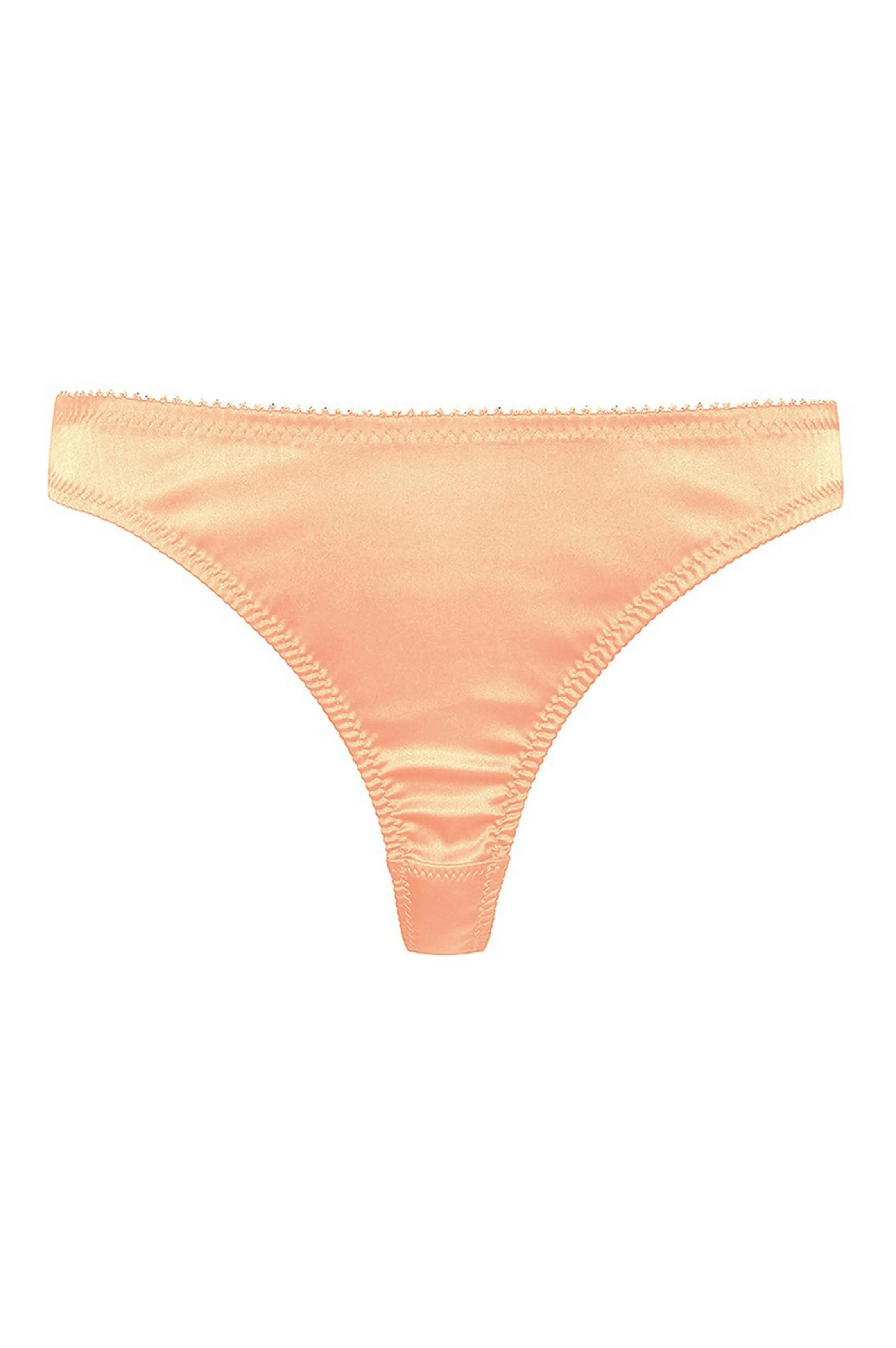 Fashion CATHY peach satin string Tangas And Jstrings
