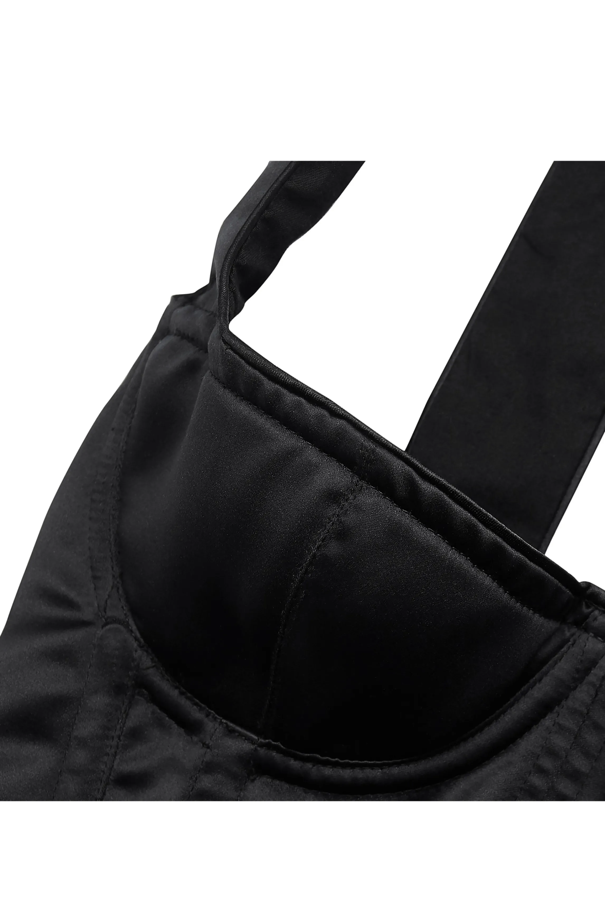 daisy_black_satin_bustier_3.webp Best Sale DAISY satin bustier Black Corsets