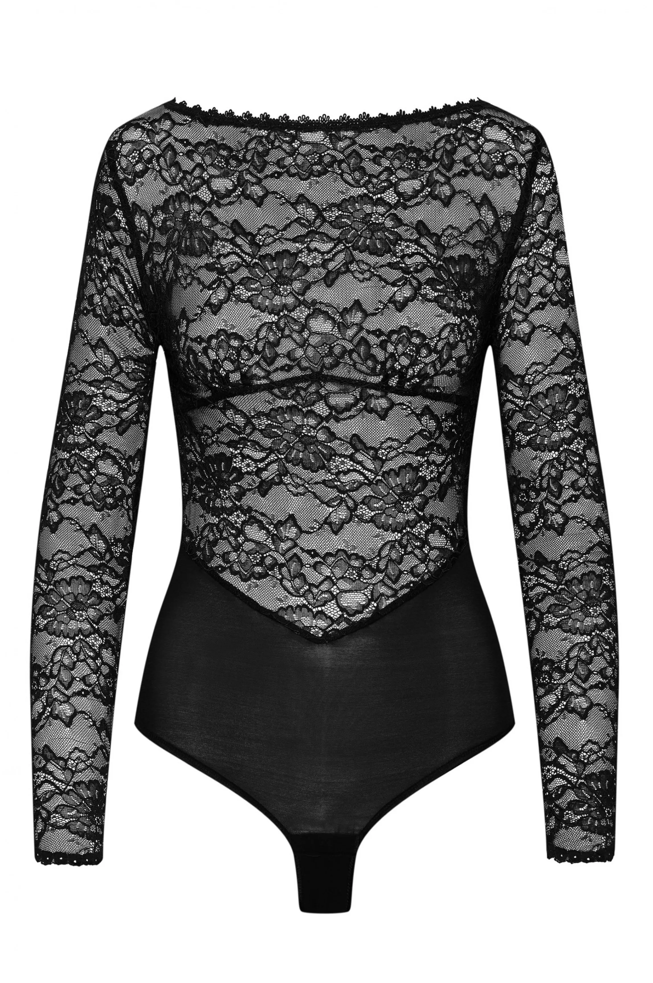 Discount Embroidered lace bodysuit Bodys