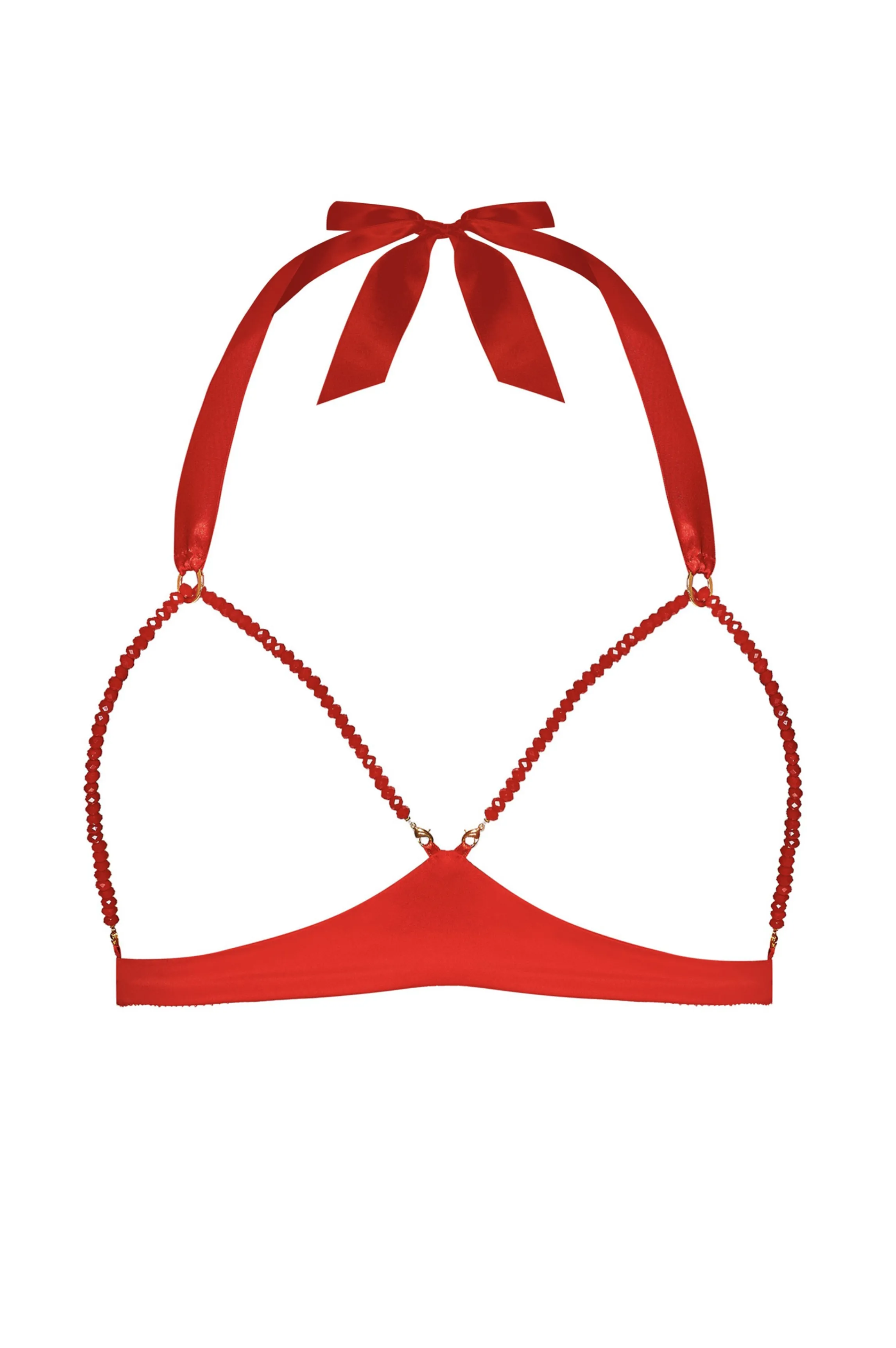 Fashion GEISHA glass pearls bra Nipple Free Bras