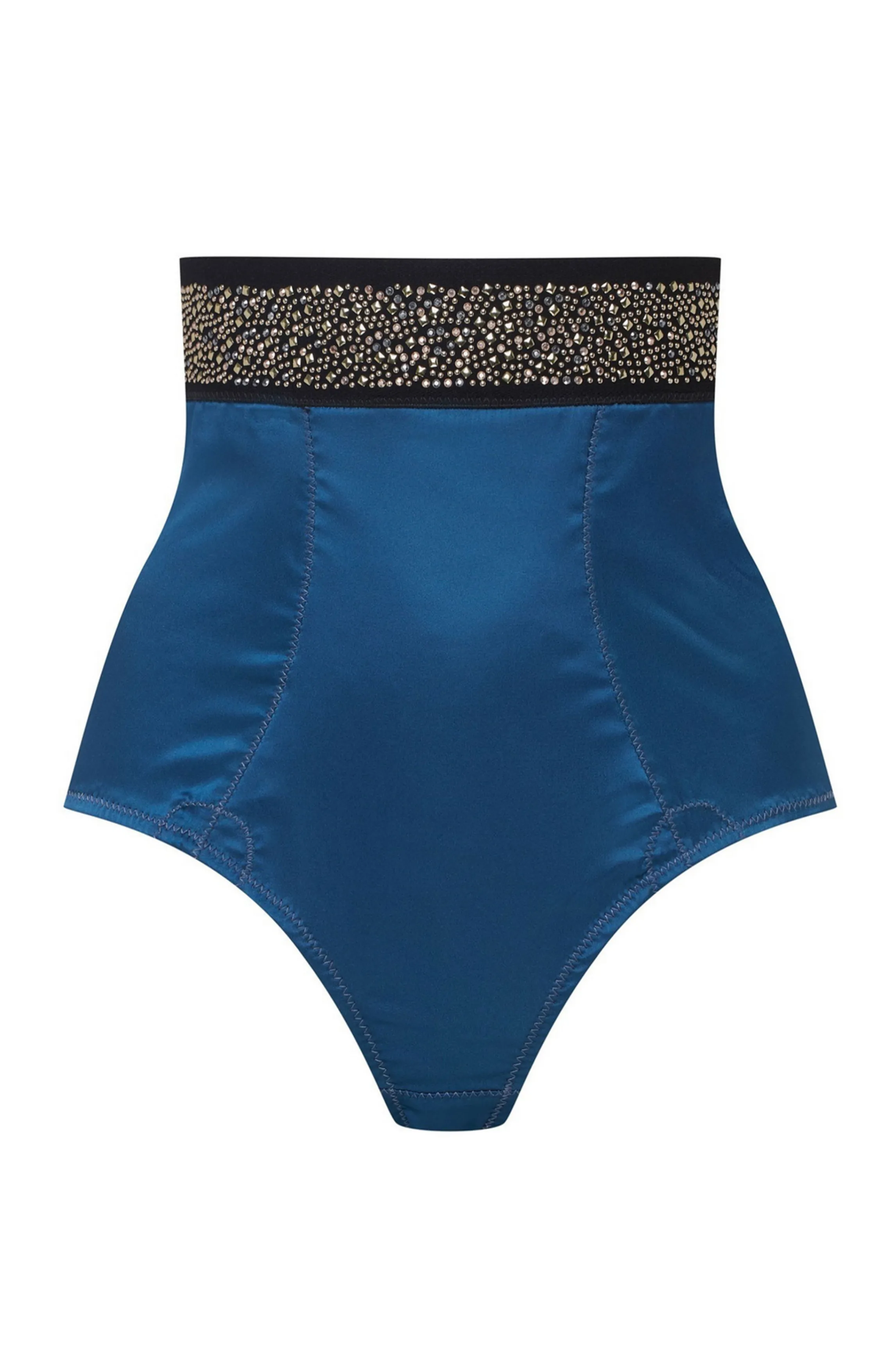 Cheap Green satin high panties "Gina" High Waist Panties