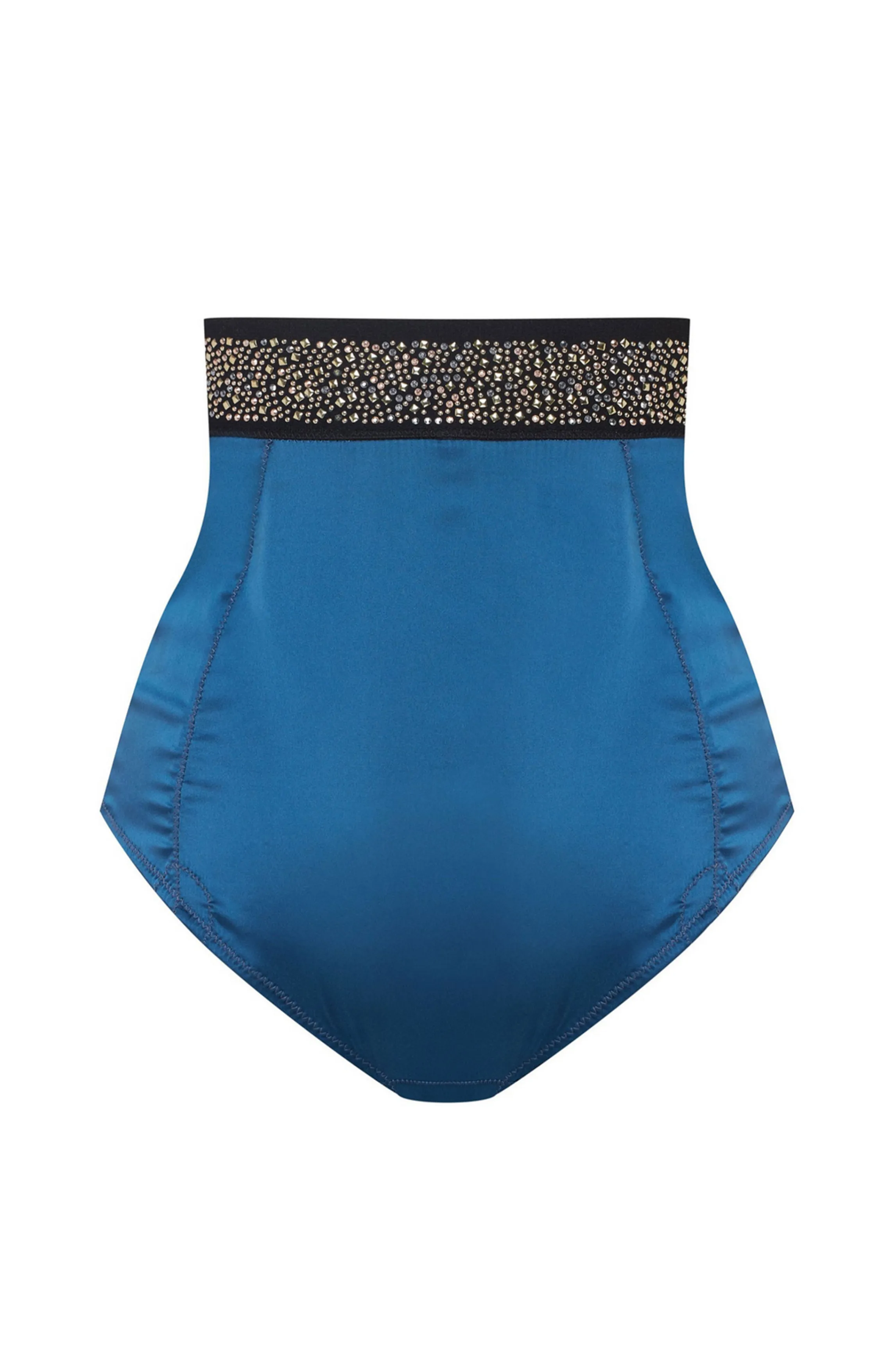 Cheap Green satin high panties "Gina" High Waist Panties