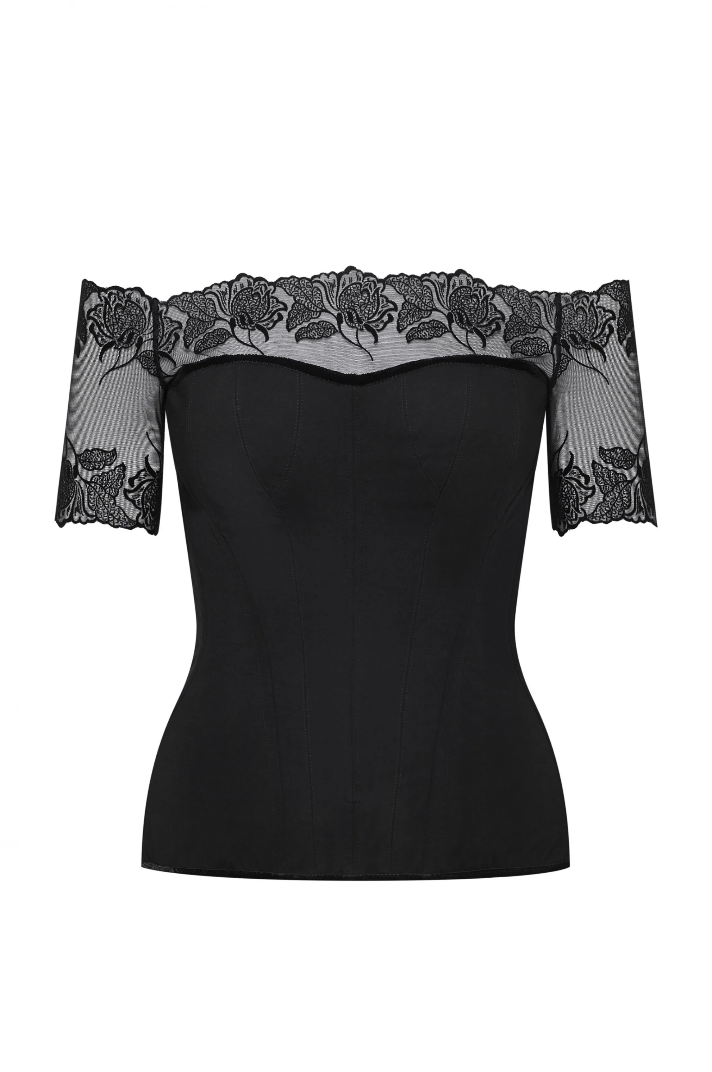 Discount KATE corset with sleeves Black Corsets