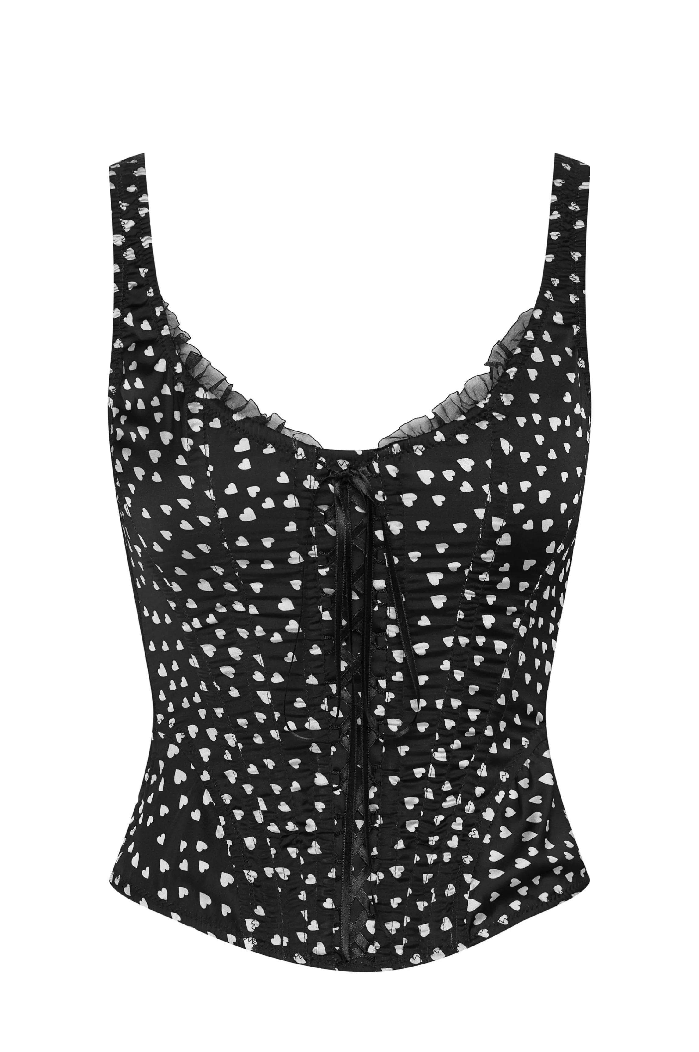 Cheap KEIKO lovely heart Black Corsets