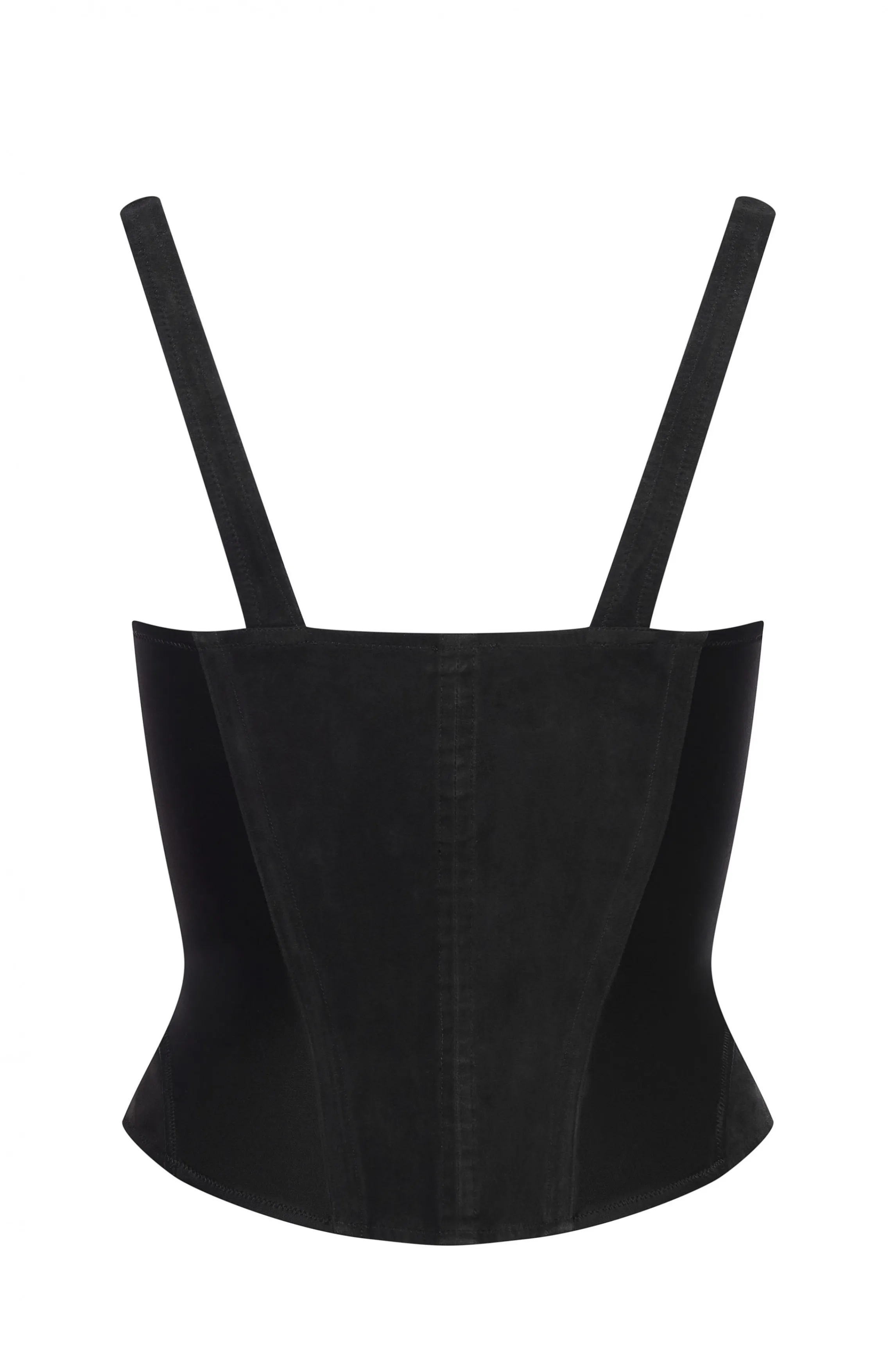 New KEIKO mink fur trimmed bustier Black Corsets