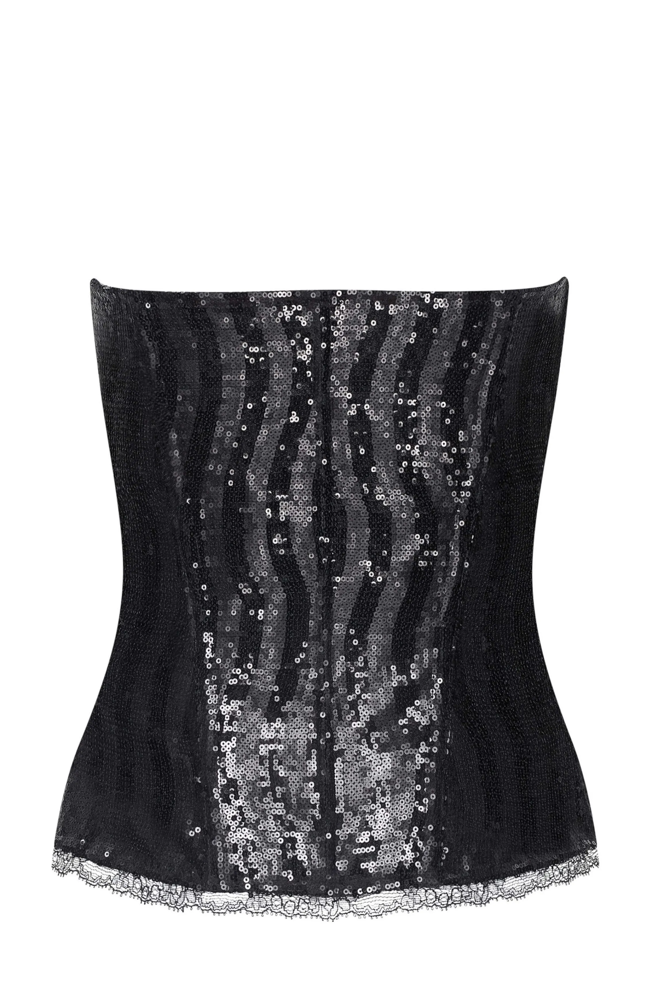 Best Sale KELLY sequins bustier Black Corsets