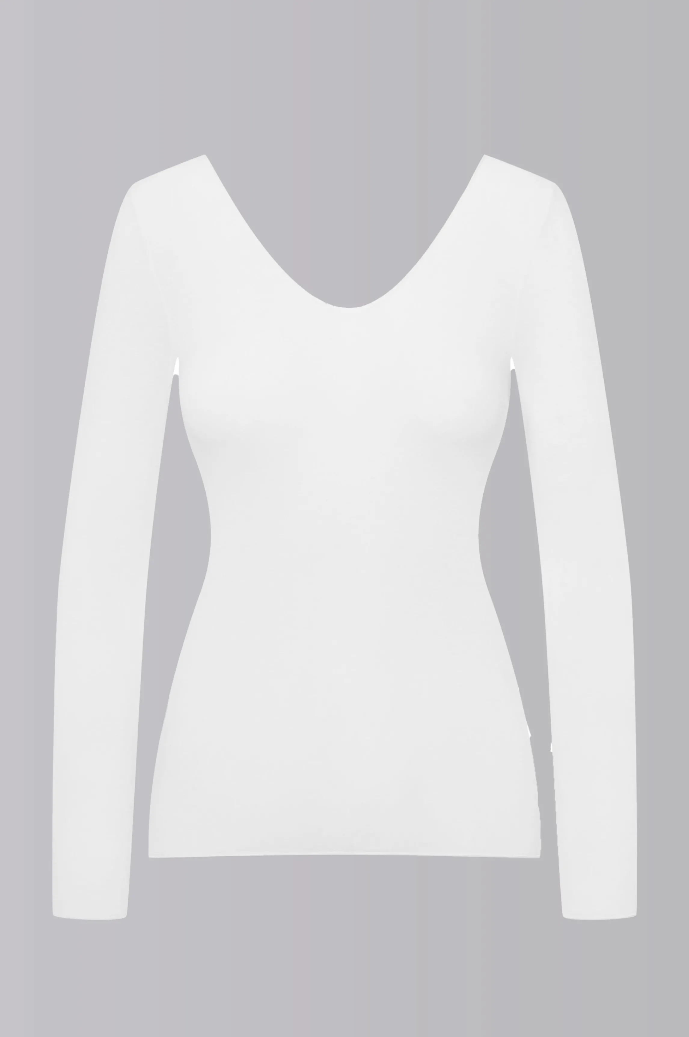 Sale Long sleeve top V-neck cashmere and modal Ready-to-wear