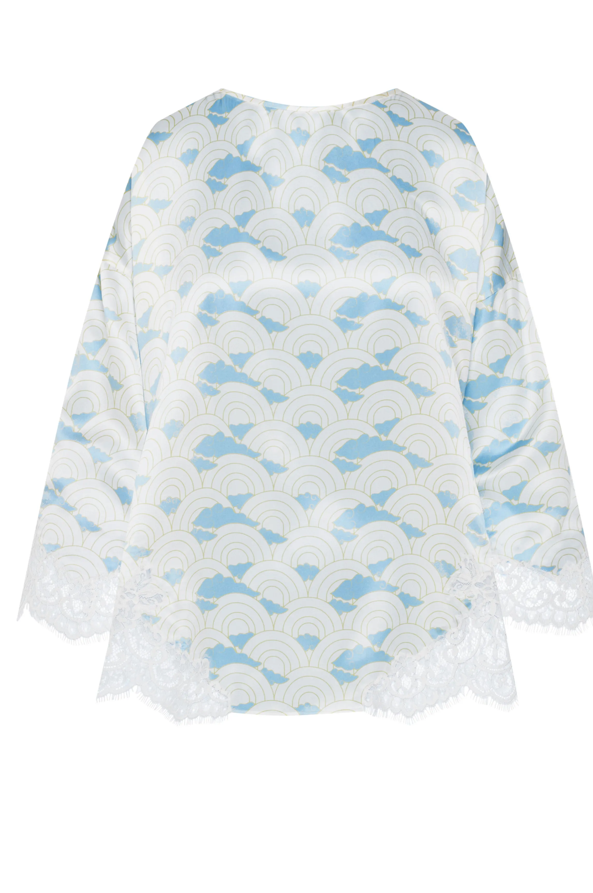 Hot Long sleeves silk top Art Deco Ready-to-wear | Pyjamas