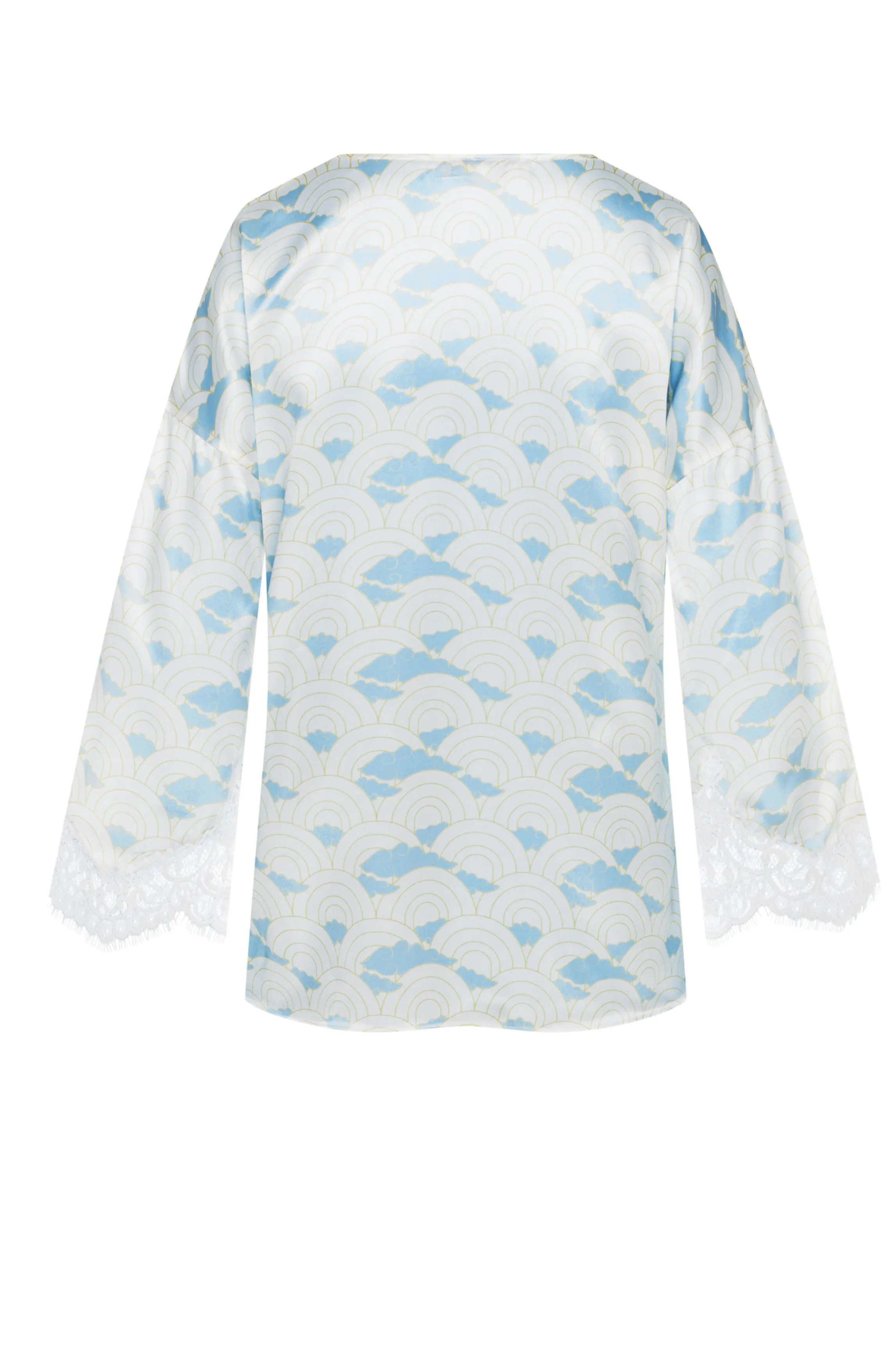 Hot Long sleeves silk top Art Deco Ready-to-wear | Pyjamas