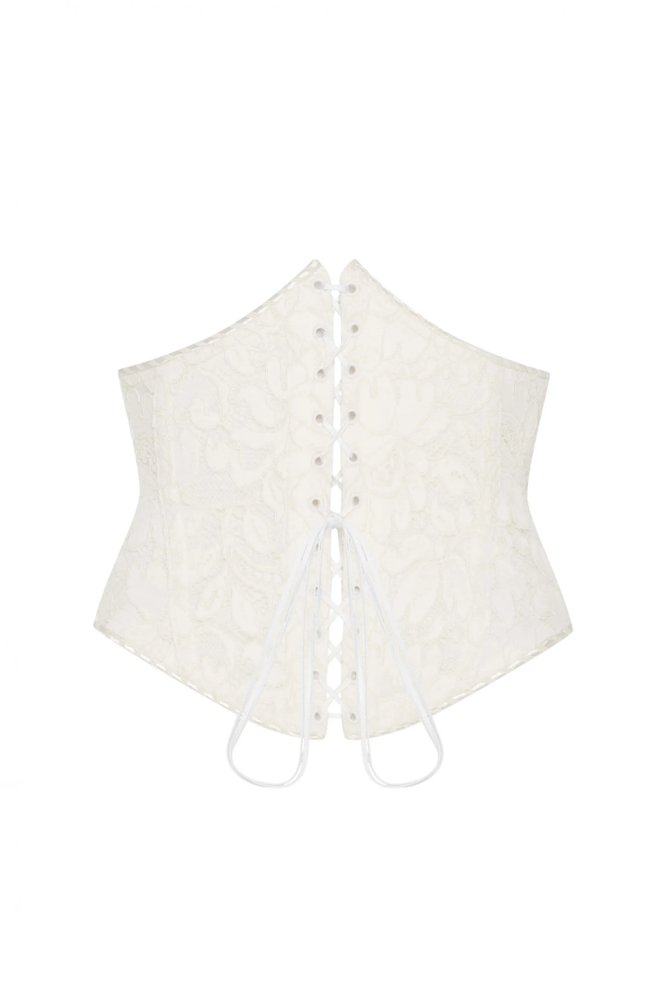 Hot LORIA ivory lace waspie Waist Cinchers