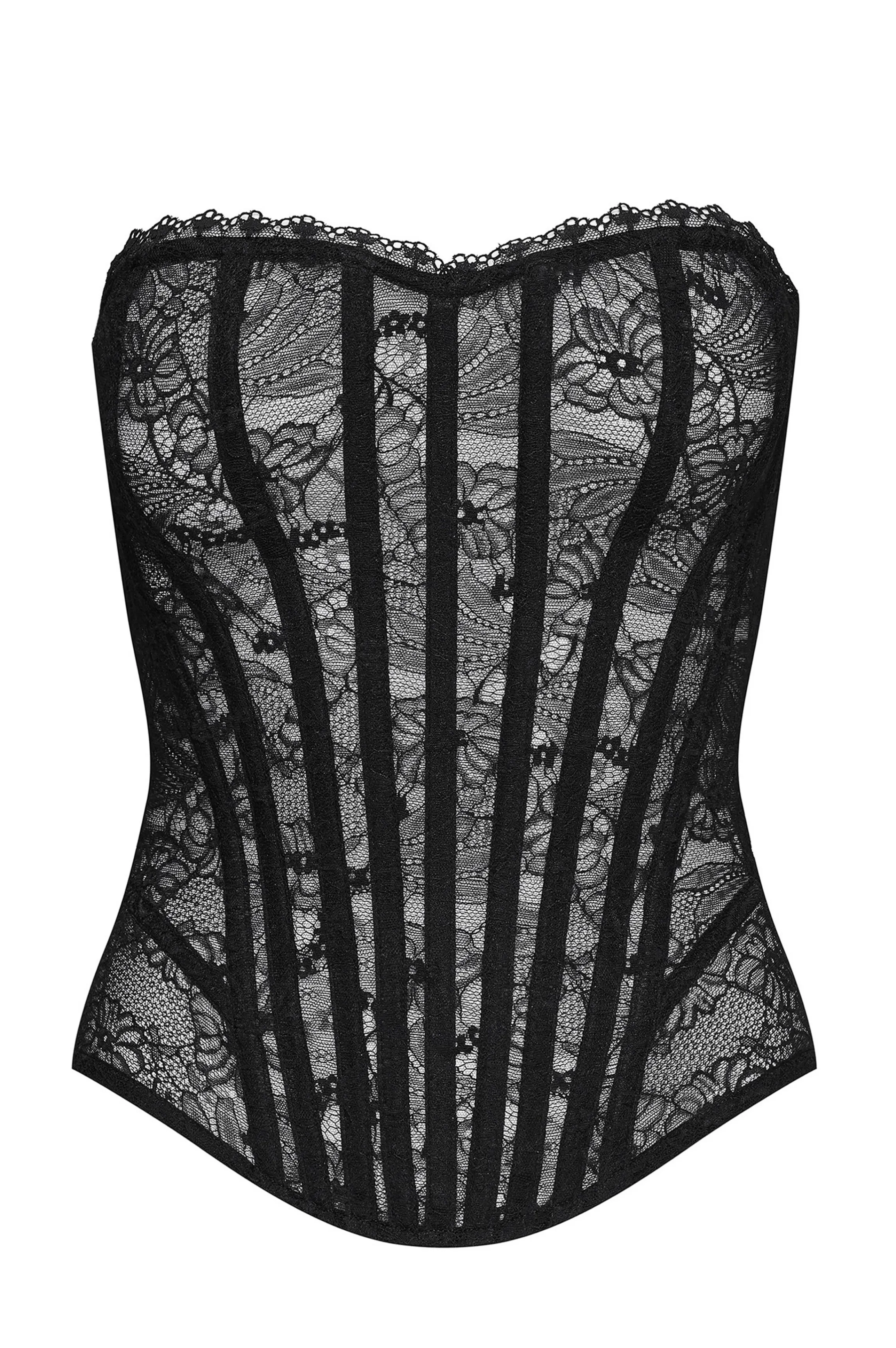 Clearance MALIA lace corset Black Corsets