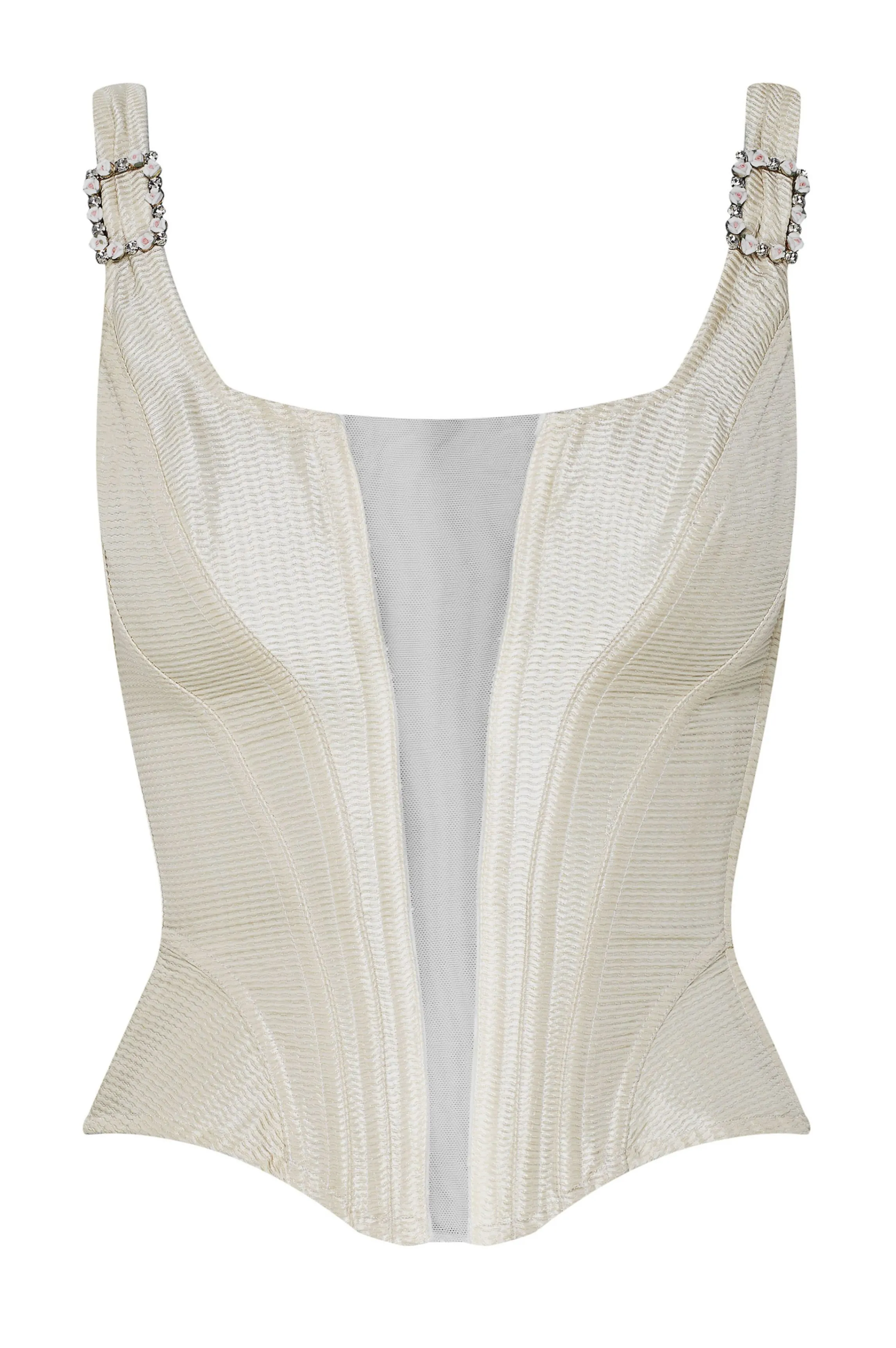 Cheap MARIVAUX white corset White Corsets