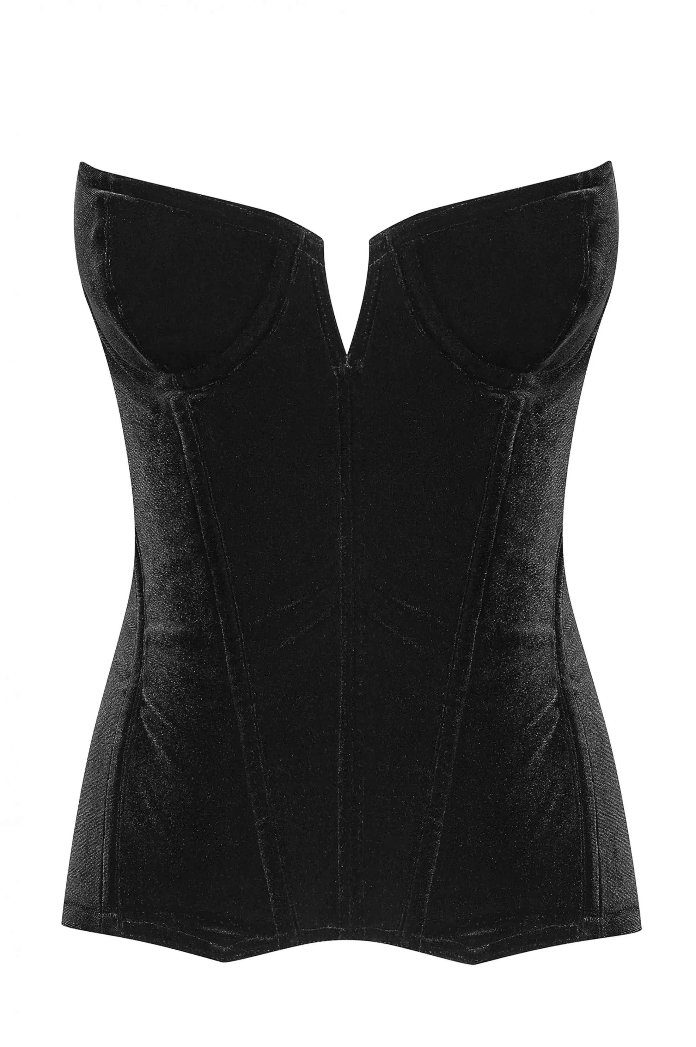 Discount MEDICIS velvet bustier Black Corsets