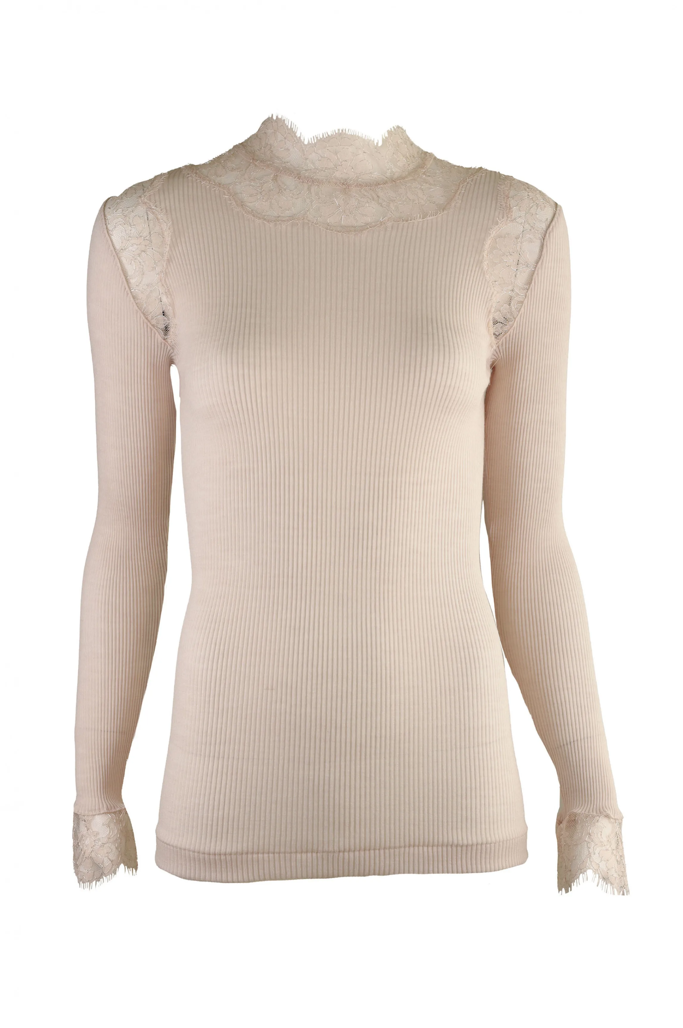 Discount Pale rose WOOL & SILK TOP Ready-to-wear