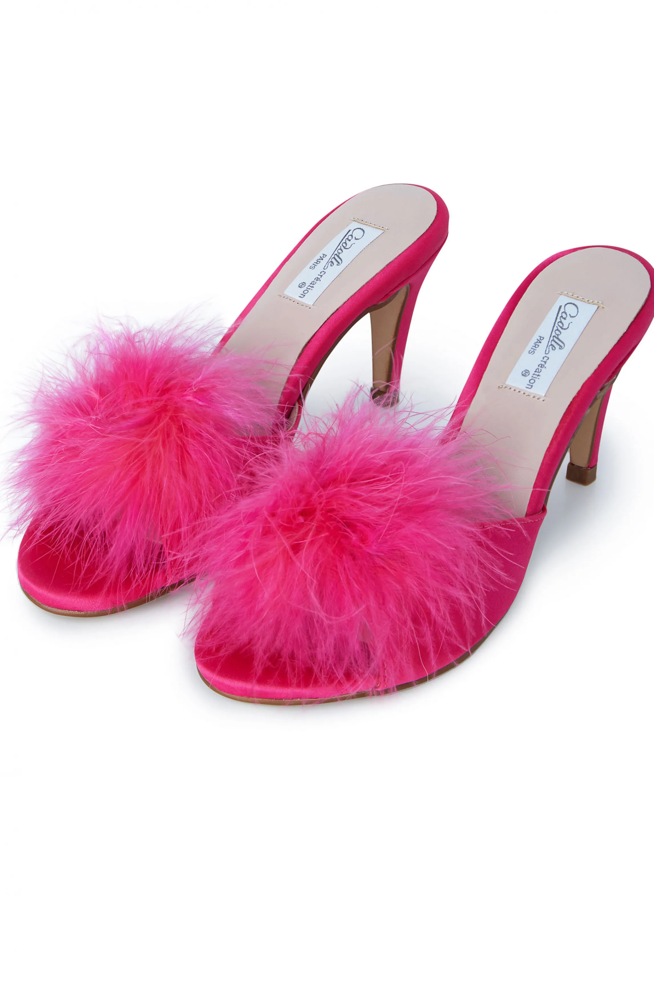 Best Sale Pink feather mules Masks And Slippers