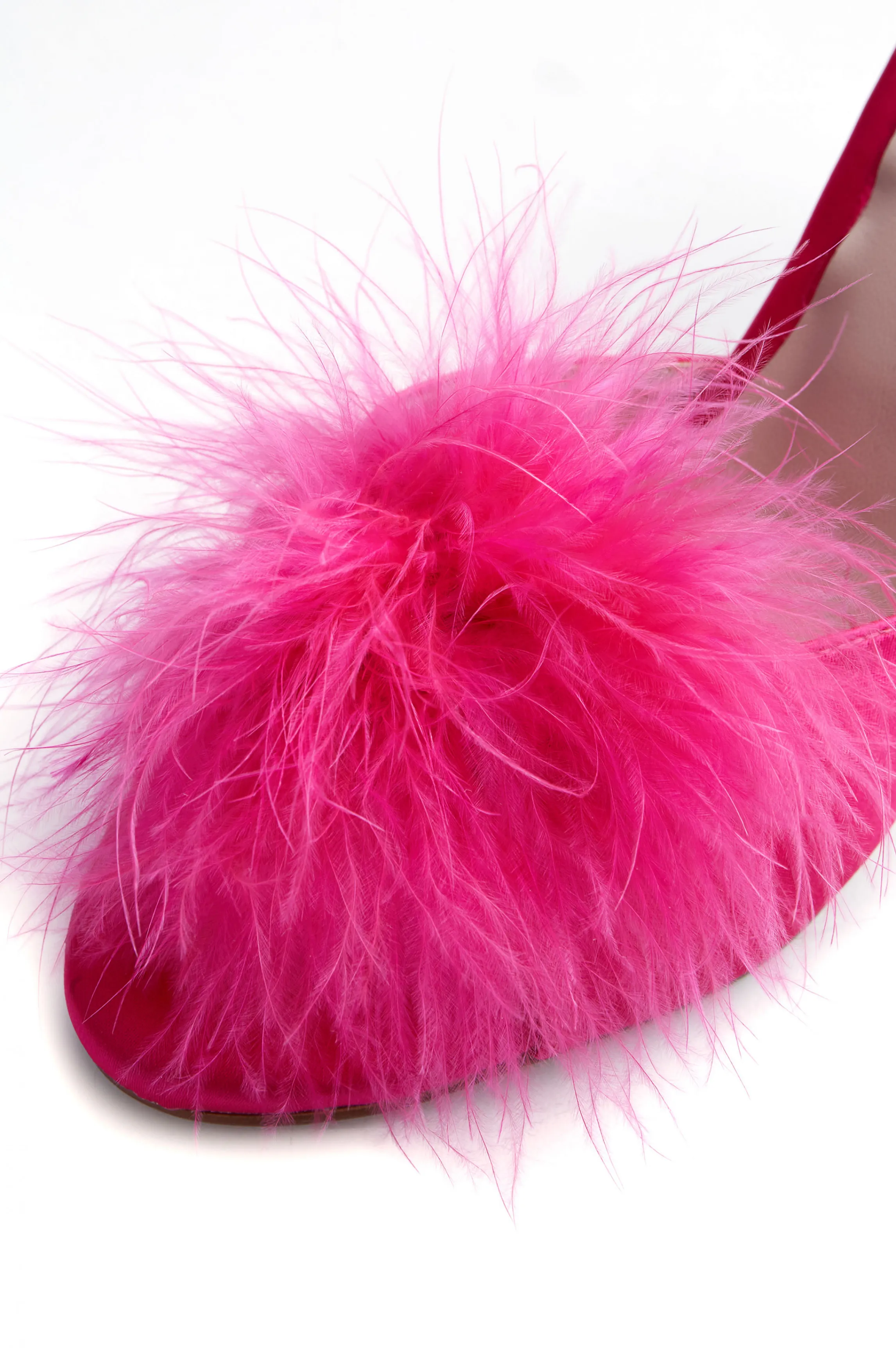 Best Sale Pink feather mules Masks And Slippers