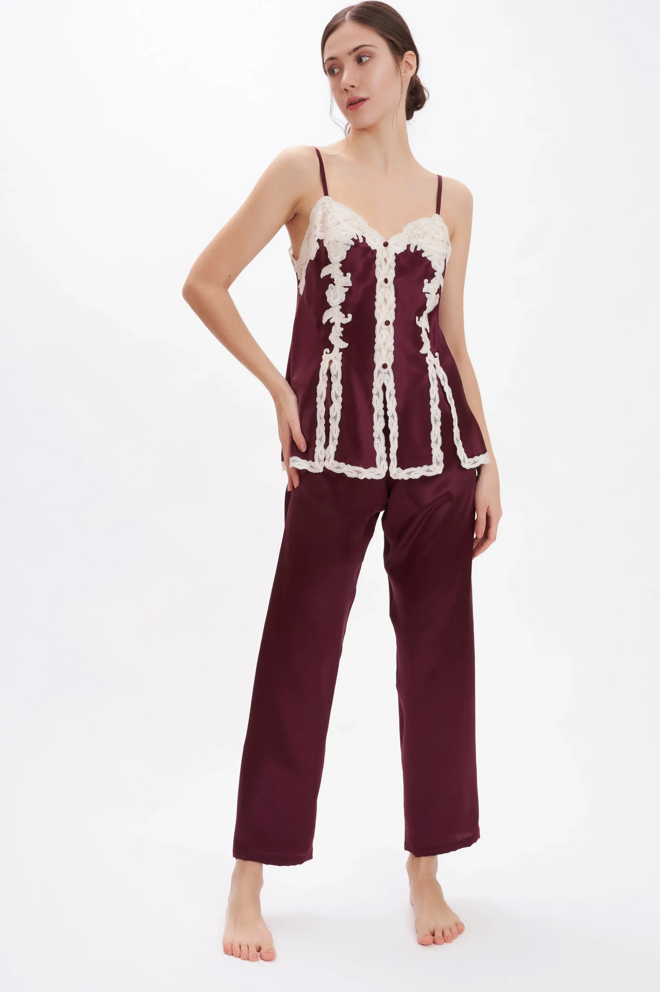 Hot Purple silk pyjama Pyjamas