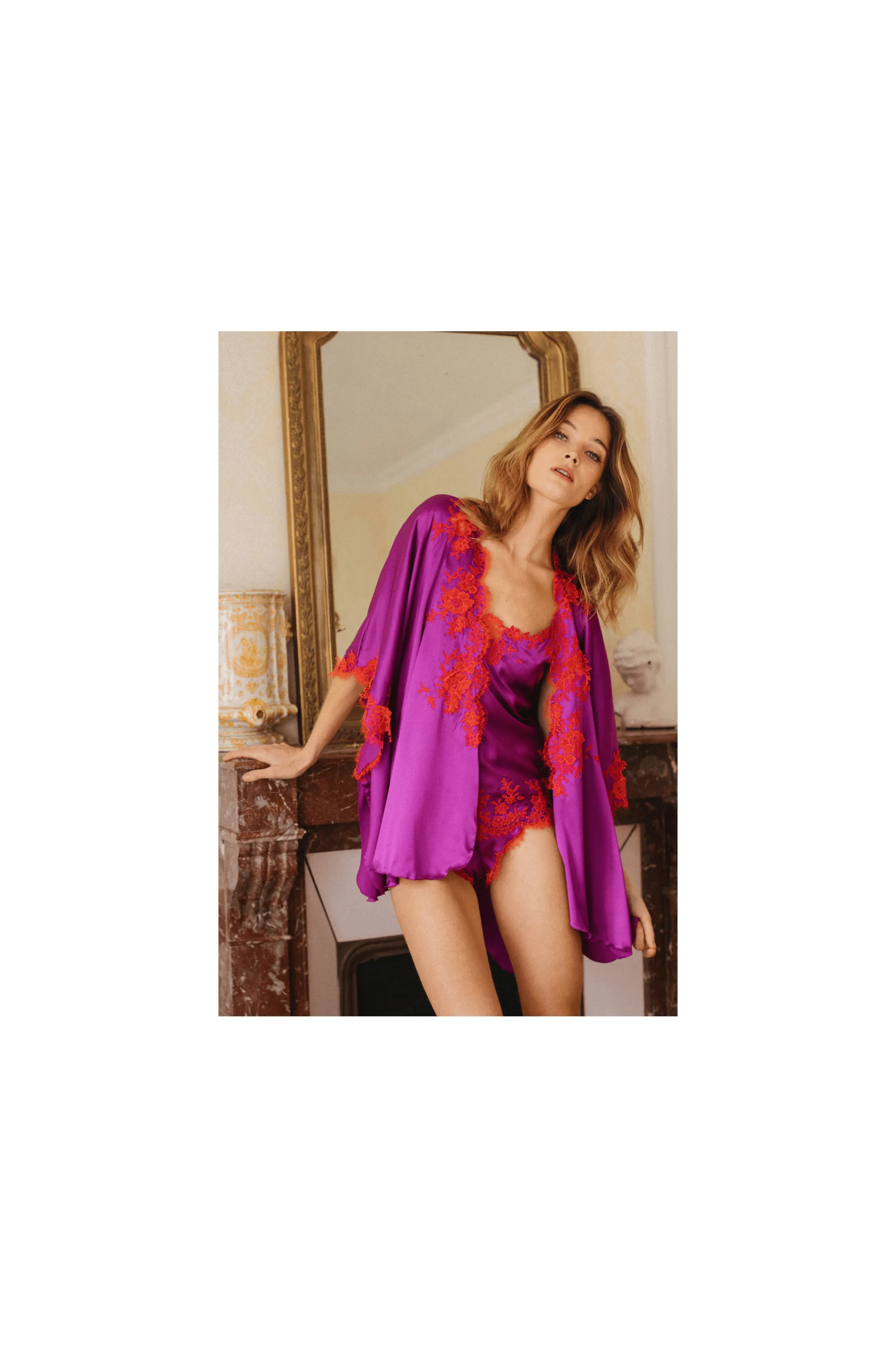 Cheap Purple silk robe Robes
