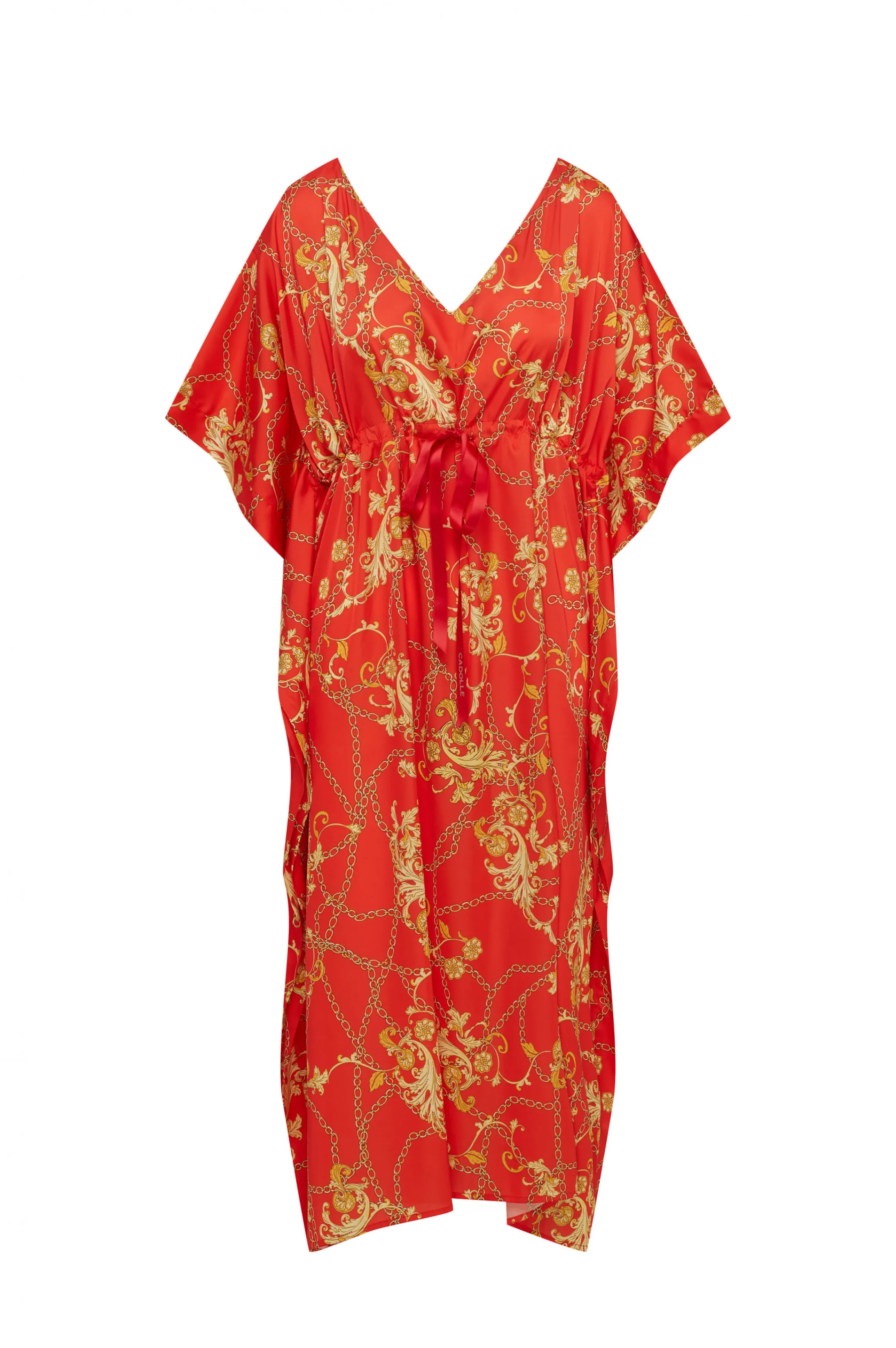 Cheap Red silk long dress Ready-to-wear