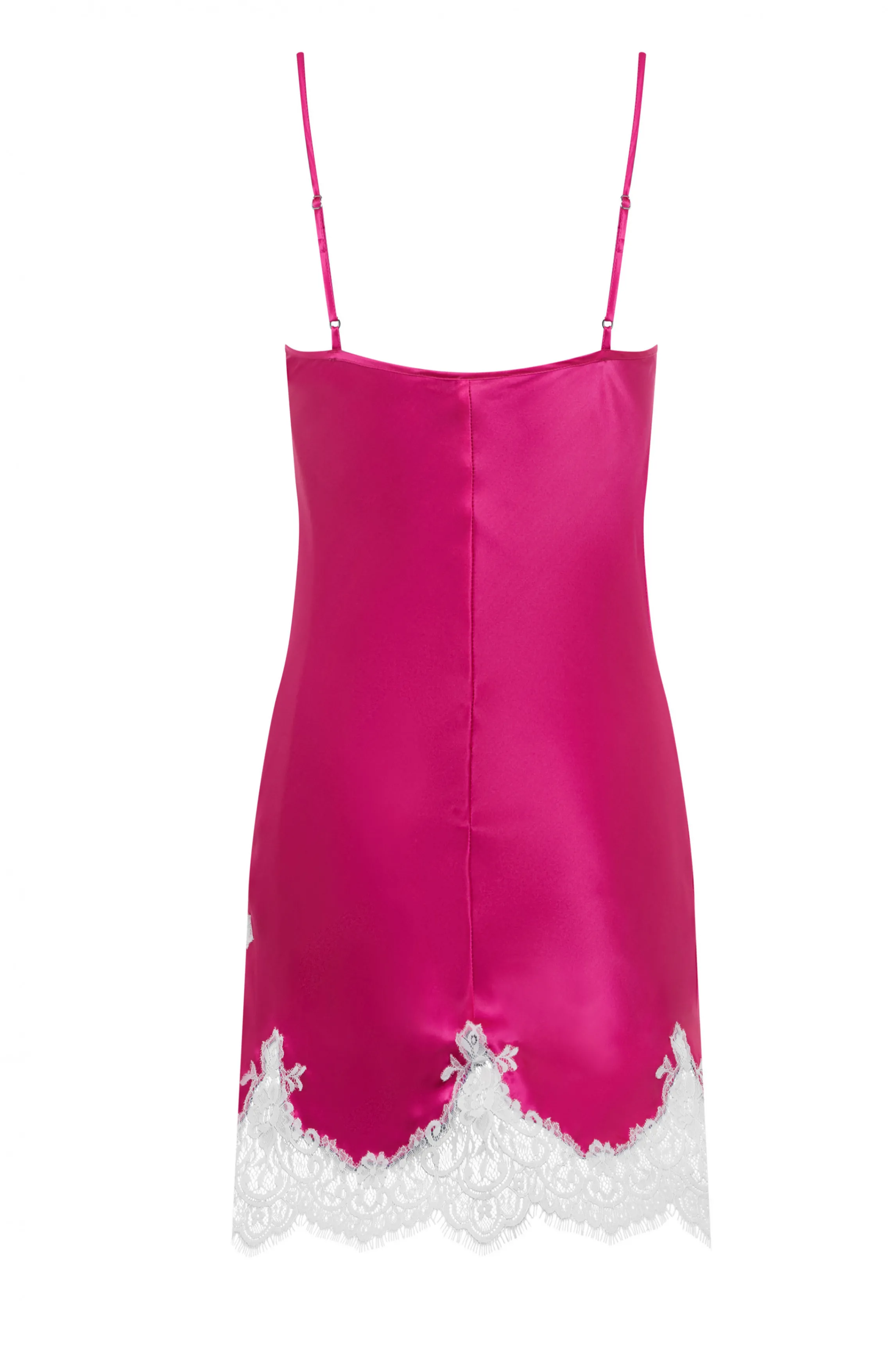 Fashion Shoking pink silk nighty Babydolls