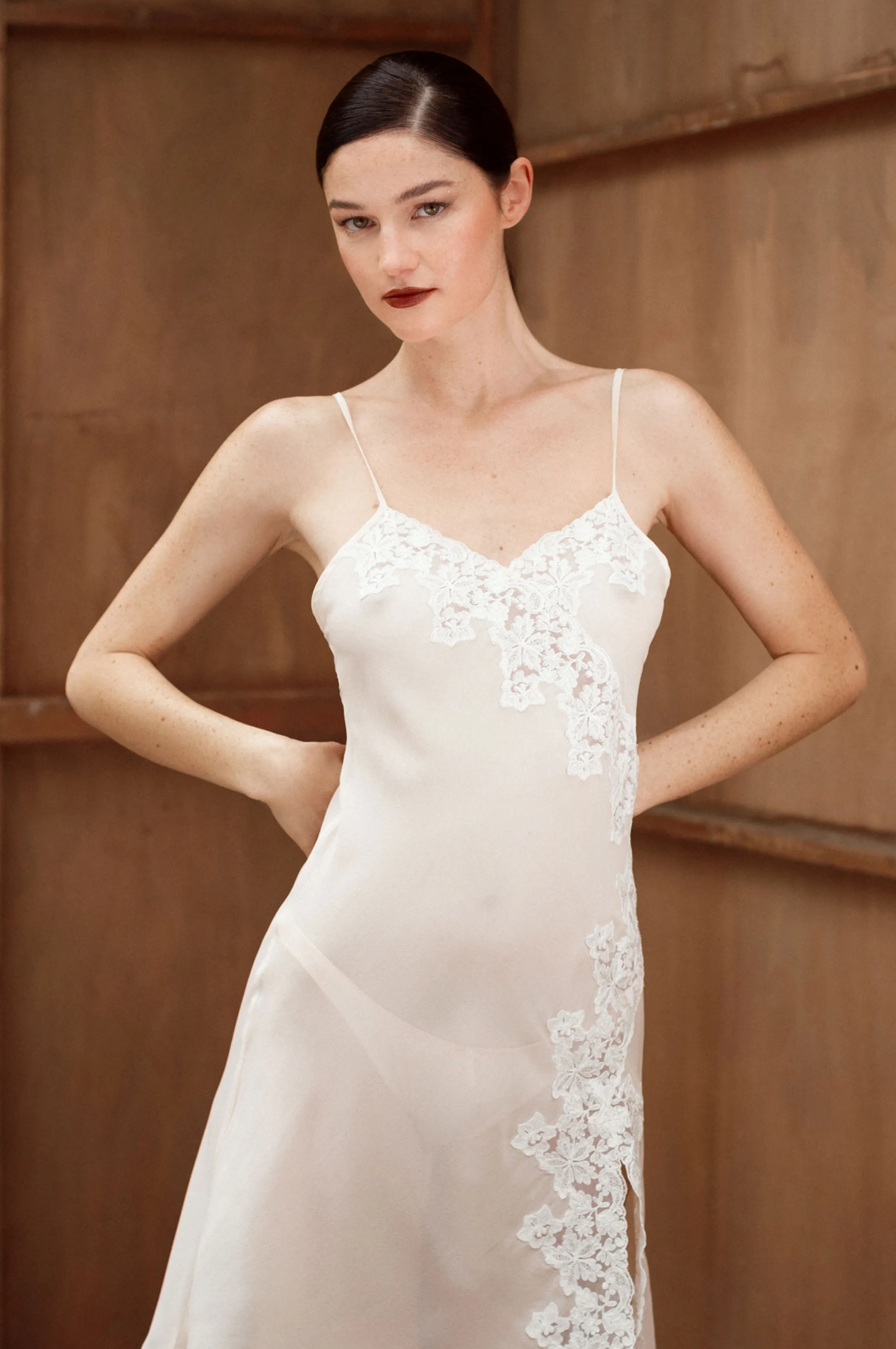 Outlet Silk crepe nightgown Babydolls