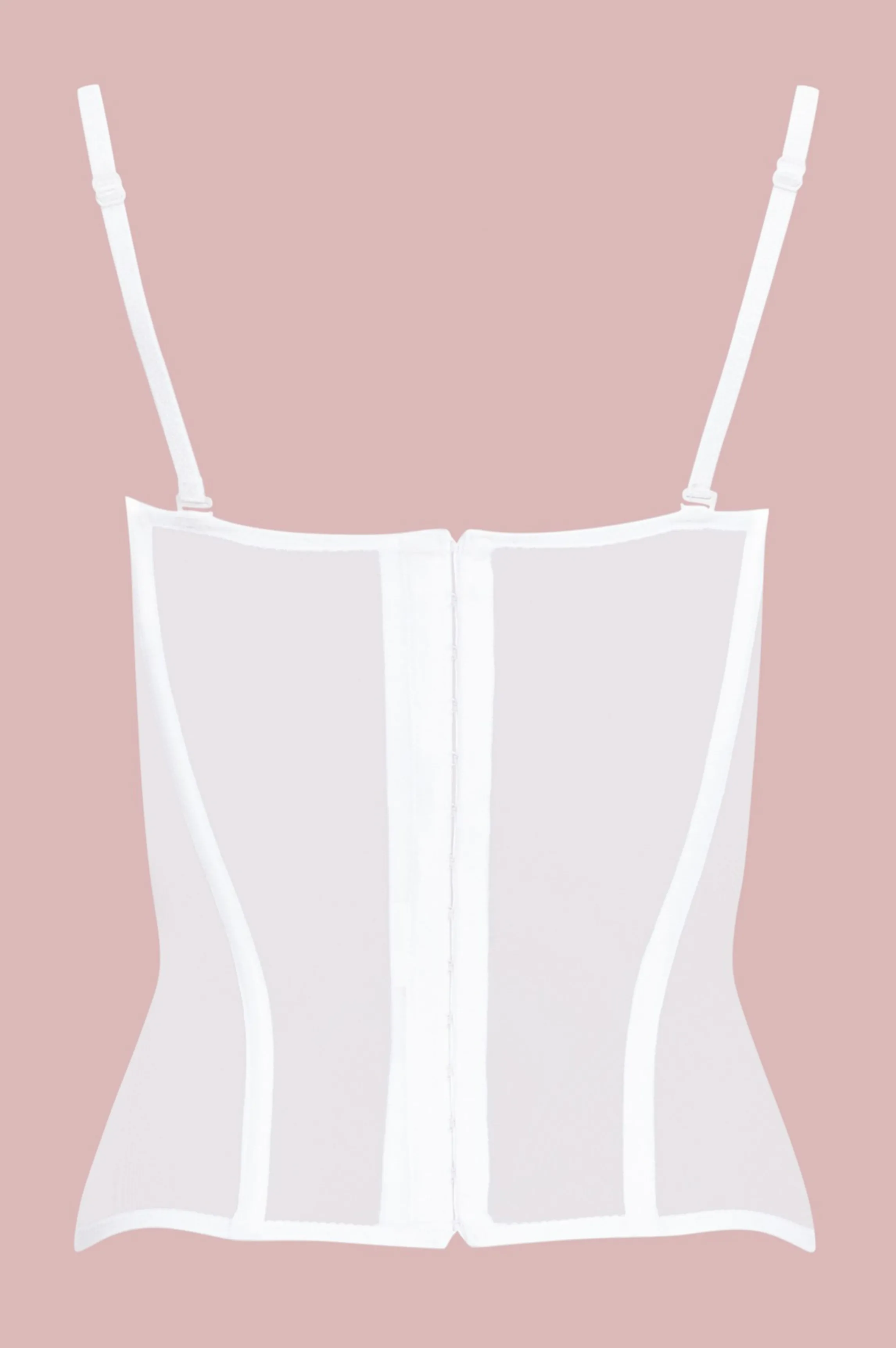Outlet TALIA tulle bustier White Corsets