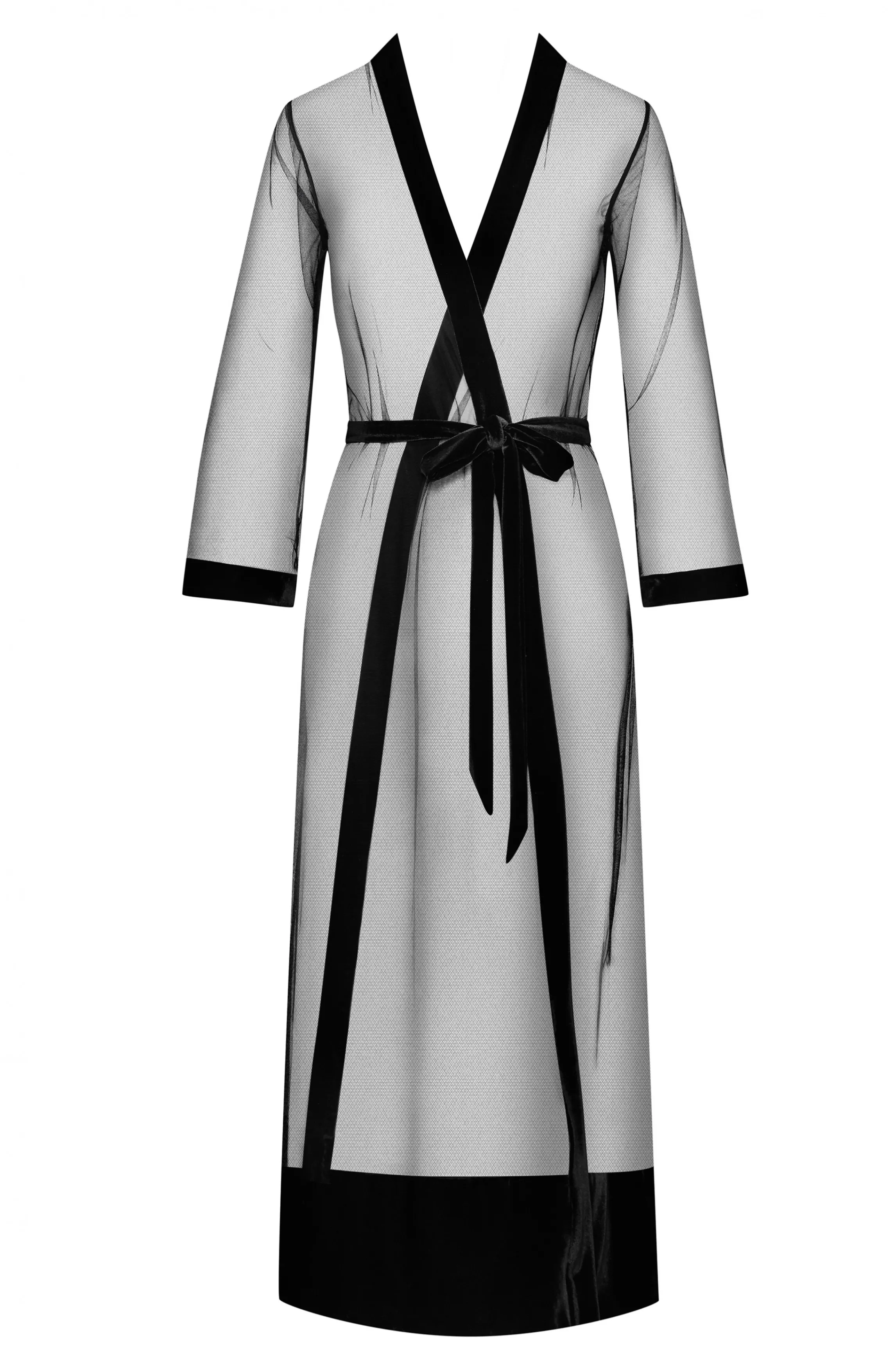 Discount Velvet and tulle long kimono Robes