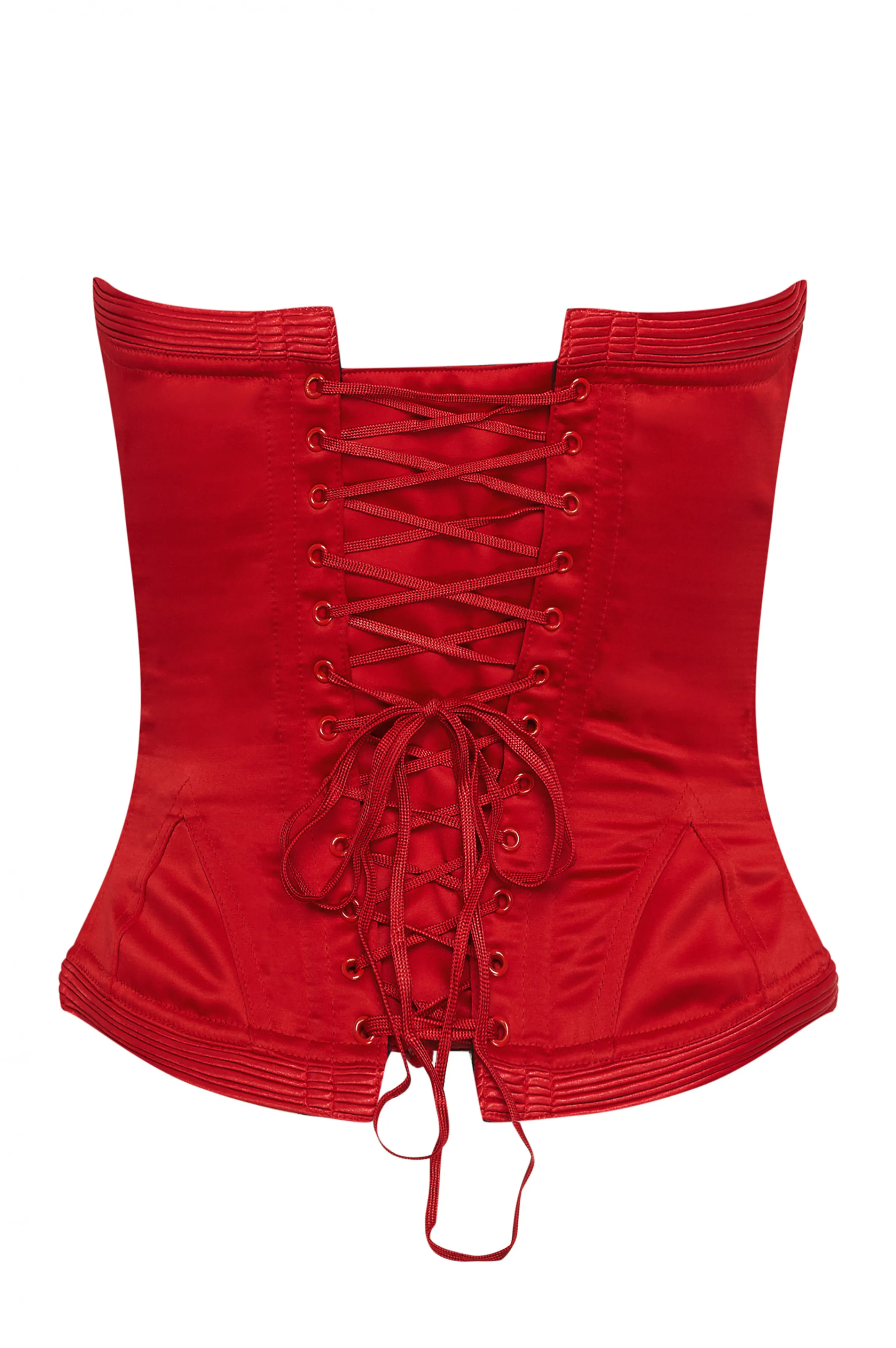 Cheap VICTORIA satin corset Red Corsets
