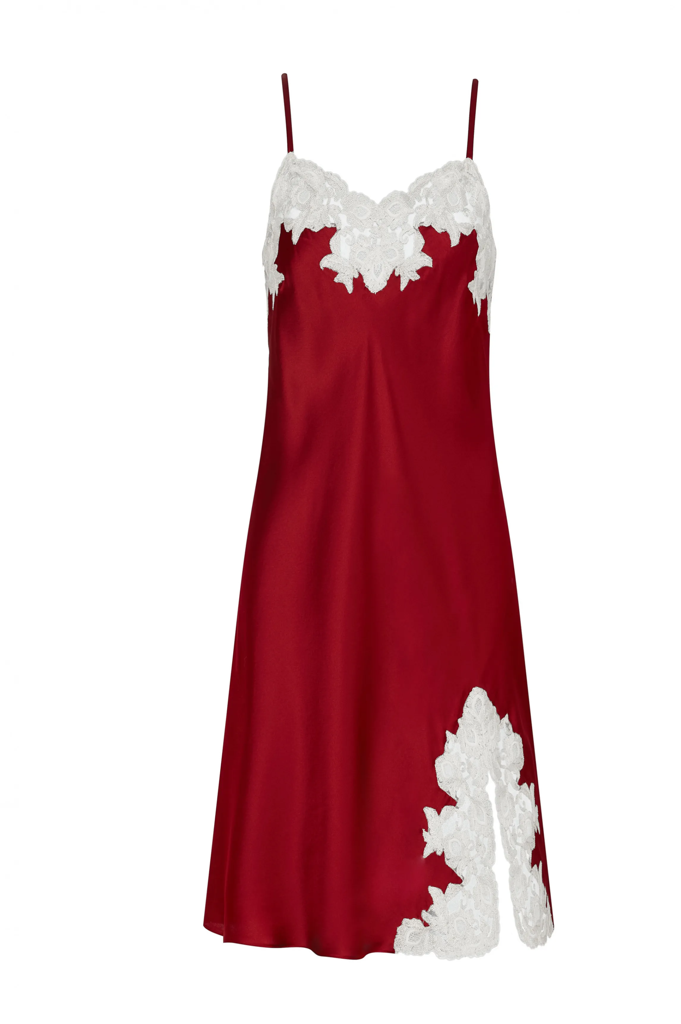 Flash Sale Wine red silk nighty Babydolls