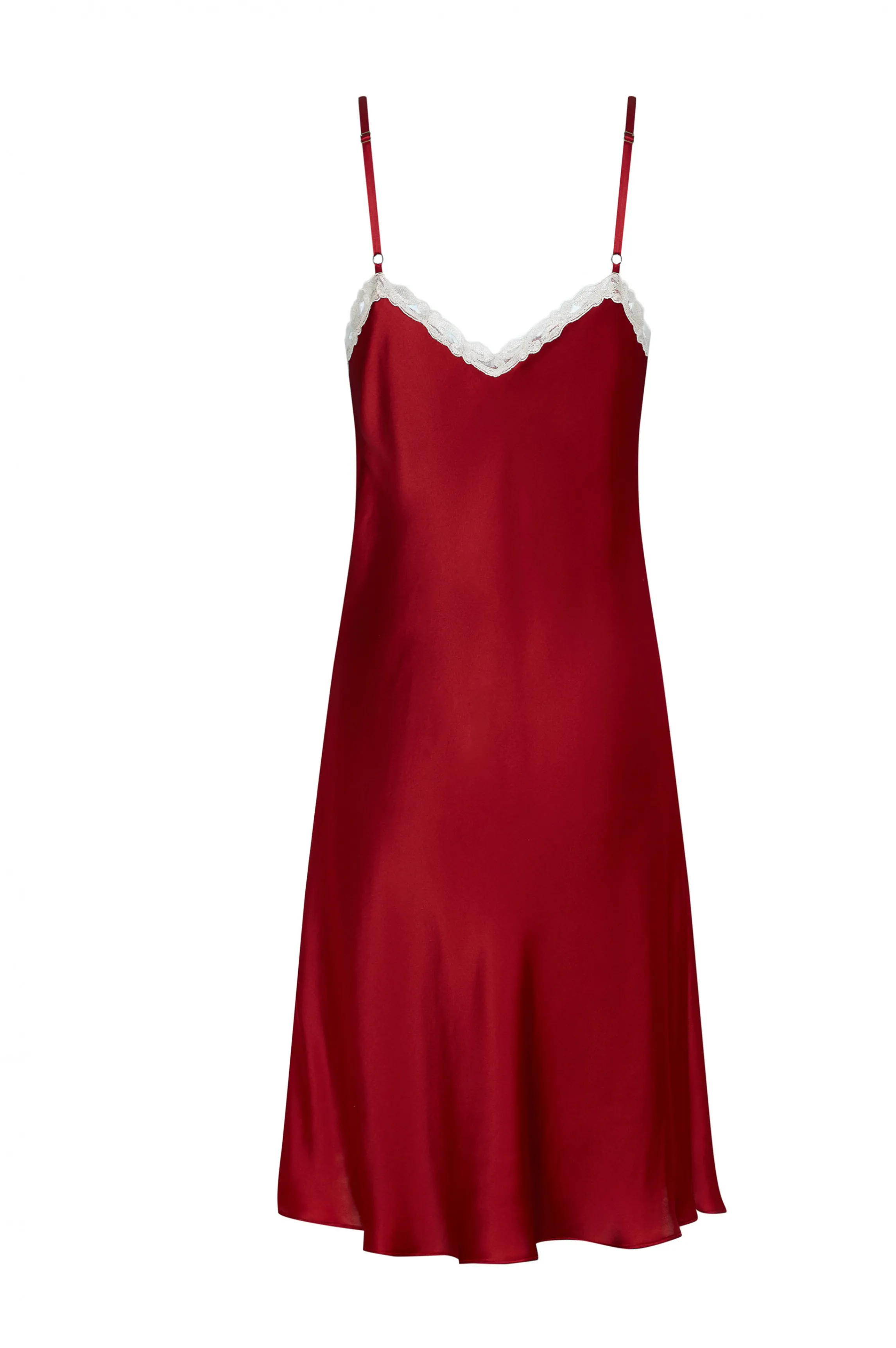 Flash Sale Wine red silk nighty Babydolls